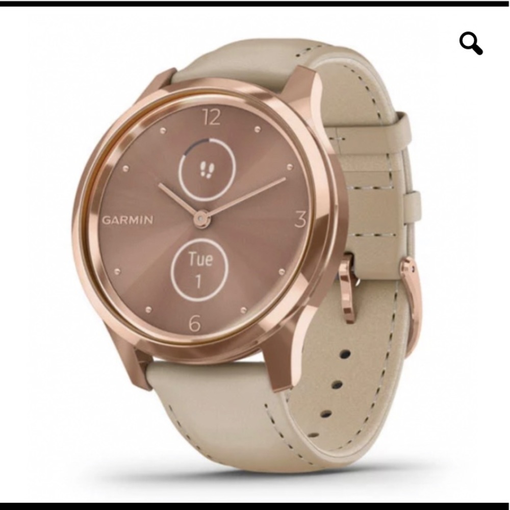 Garmin 42mm vivoMOVE LUXE w/ Italian leather band